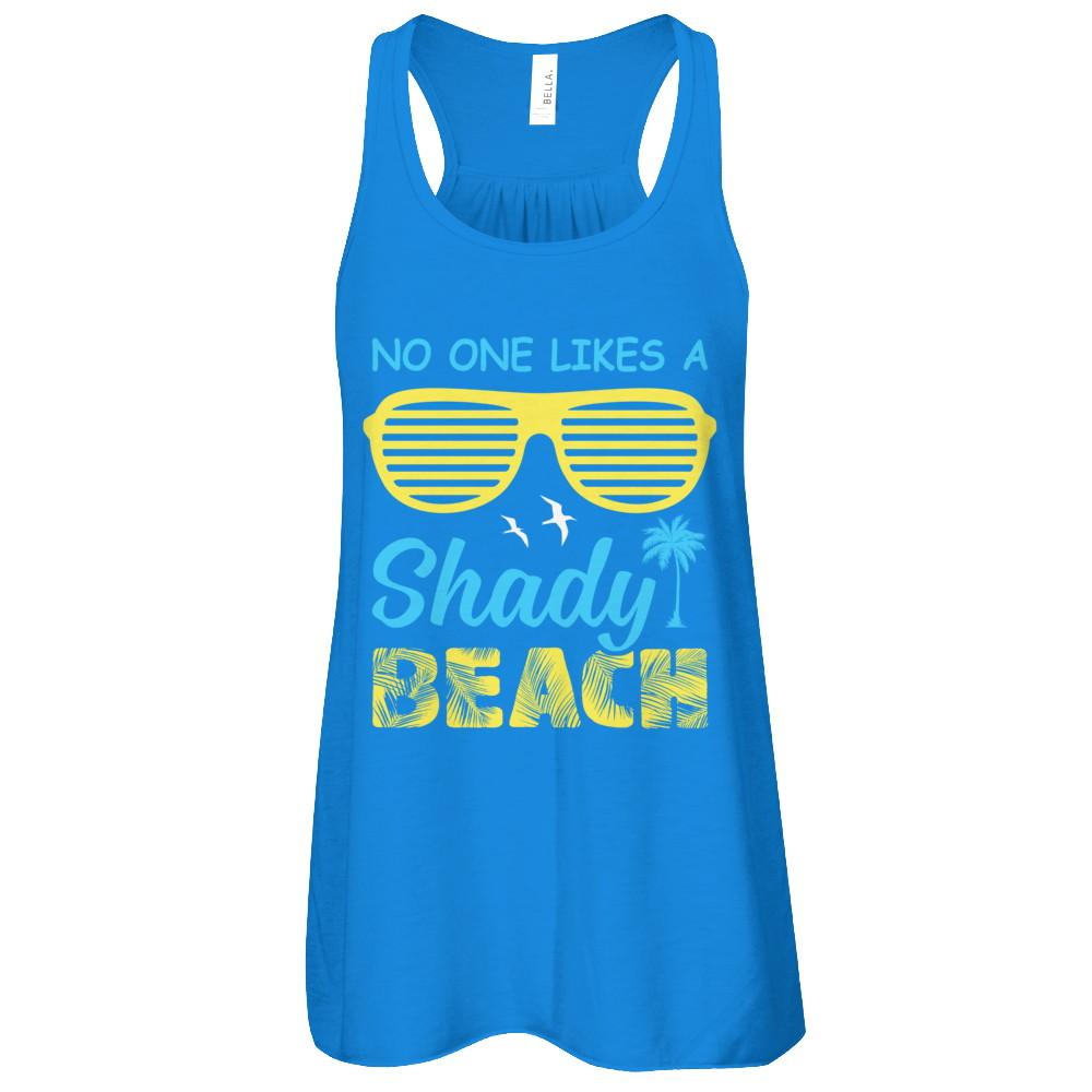 No One Likes A Shady Beach-T-Shirt & Tank Top-Women's Flowy Racerback Tank-True Royal