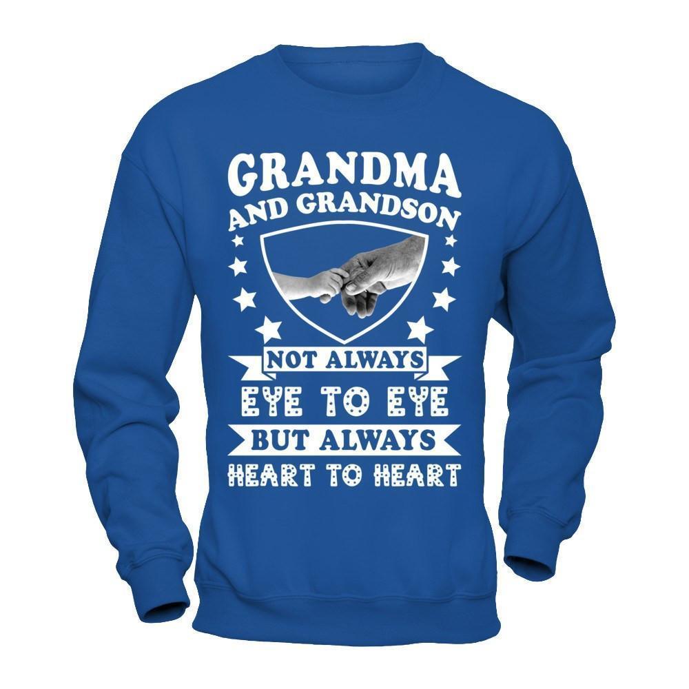 Grandma And Grandson Not Always Eye To Eye-T-Shirt & Hoodie-Crewneck Sweatshirt-Royal