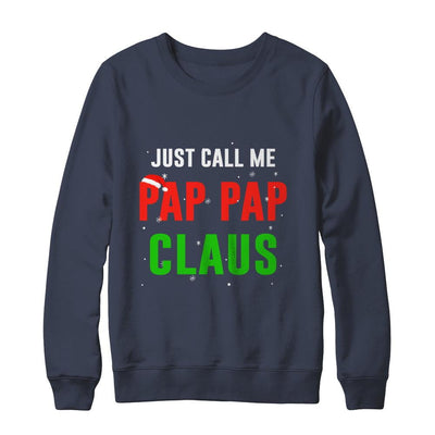 Santa Pap Pap Claus Matching Family Christmas Pajamas-T-Shirt & Sweatshirt-Crewneck Sweatshirt-Navy