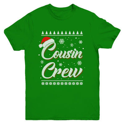 Matching Family Christmas Cousin Crew Ugly Sweater Youth-Youth Shirt-Youth T-Shirt-Irish Green