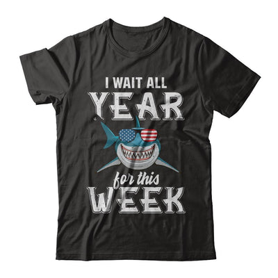 Funny I Wait All Year For This Week Sharks-T-Shirt & Hoodie-Classic T-Shirt-Black