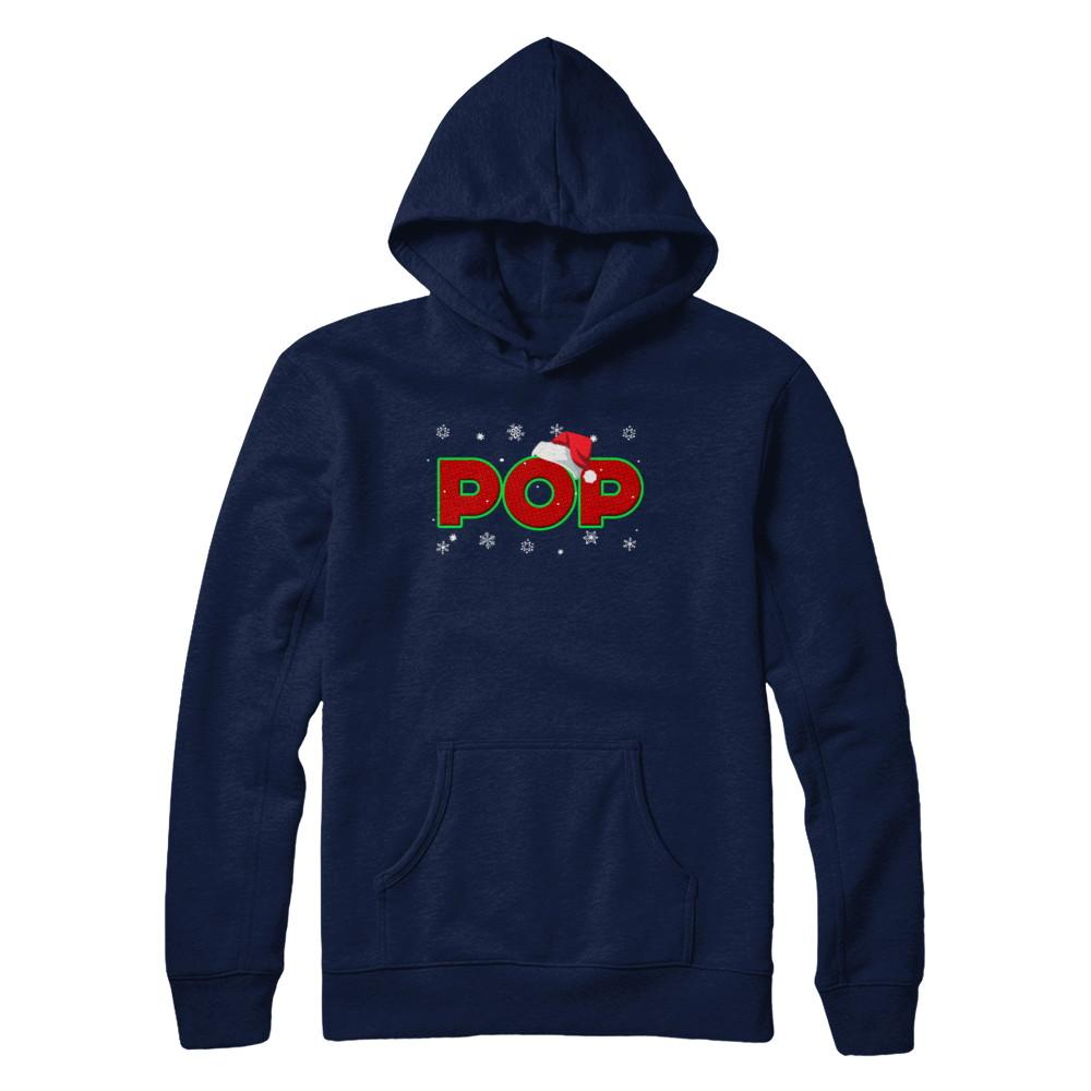 Pop Christmas Santa Ugly Sweater Gift-T-Shirt & Sweatshirt-Pullover Hoodie-Navy