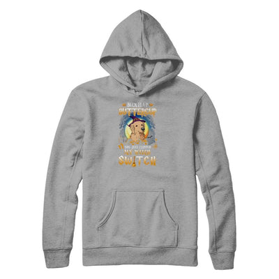 Buckle Up Buttercup Halloween Witch Golden Retriever Costume-T-Shirt & Tank Top-Pullover Hoodie-Light Steel