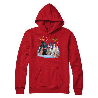 Cute Cats Claus Christmas-T-Shirt & Sweatshirt-Pullover Hoodie-Red