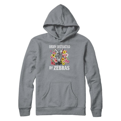 Easily Distracted By Zebras-T-Shirt & Tank Top-Pullover Hoodie-Light Steel