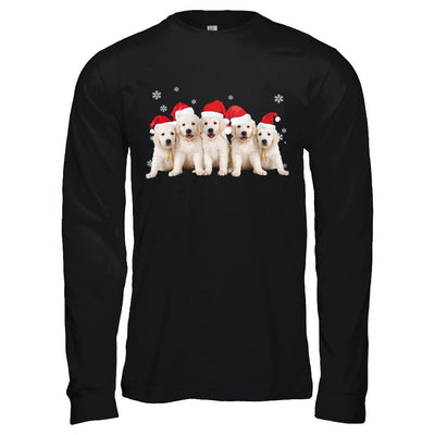 Funny Golden Retriever Puppies Christmas Dog Gift-T-Shirt & Hoodie-Long Sleeve T-Shirt-Black
