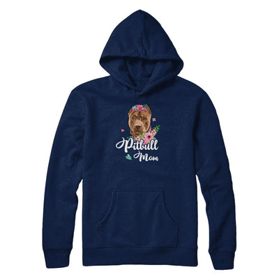 Pit bull Mom Funny Dog Mom Gift Idea-T-Shirt & Tank Top-Pullover Hoodie-Navy