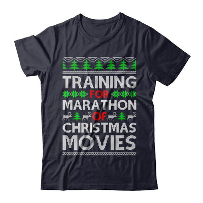 Training For A Marathon Of Christmas Movies-T-Shirt & Sweatshirt-Premium T-Shirt-Midnight Navy