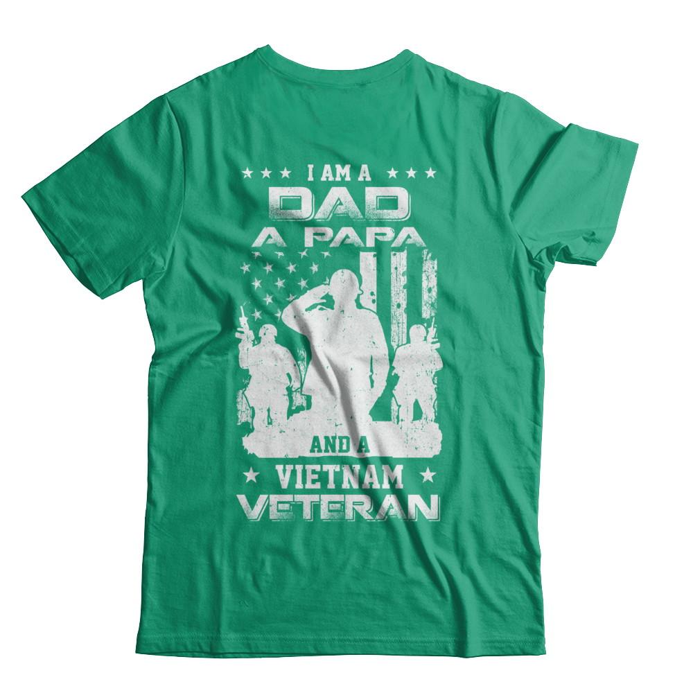 I'm A Dad A Papa And A Vietnam Veteran-T-Shirt & Hoodie-Classic T-Shirt-Kelly Green