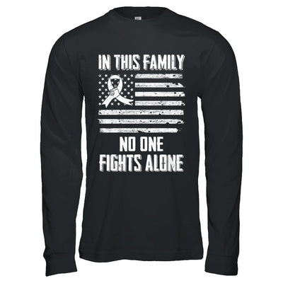 In This Family No One Fights Alone Lung Cancer-T-Shirt & Hoodie-Long Sleeve T-Shirt-Black