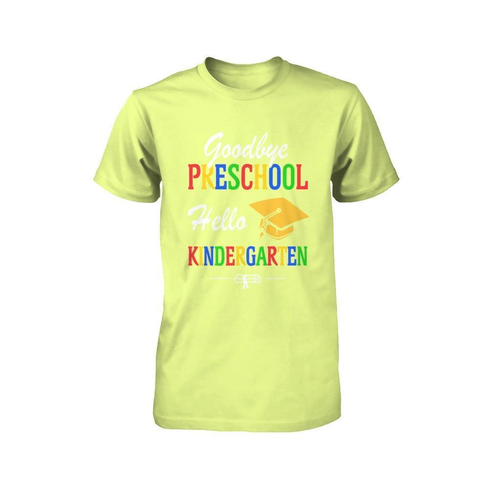 Goodbye Preschool Hello Kindergarten Youth-Youth Shirt-Youth T-Shirt-Neon Yellow