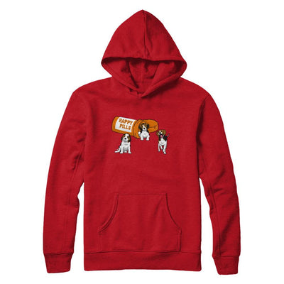 Beagles Happy Pills-T-Shirt & Hoodie-Pullover Hoodie-Red