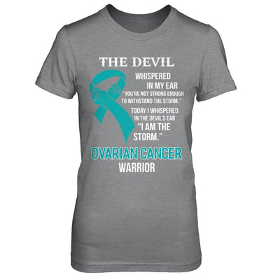 I Am The Storm Support Ovarian Cancer Warrior Gift-T-Shirt & Hoodie-Women's T-Shirt-Sport Grey