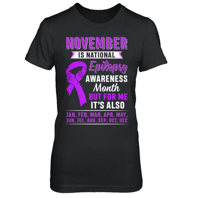 November Is National Epilepsy Awareness Month-T-Shirt & Hoodie-Women's T-Shirt-Black