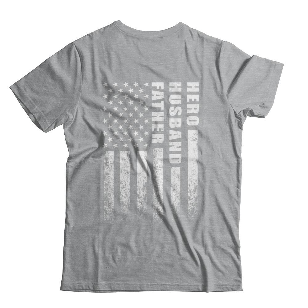 Veteran Soldier Husband Dad Hero Fathers Day Gift-T-Shirt & Hoodie-Classic T-Shirt-Sport Grey