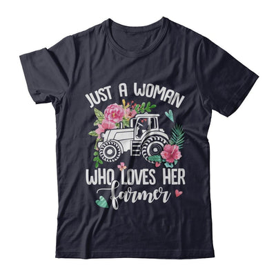 Just A Woman Who Loves Her Farmer-T-Shirt & Hoodie-Premium T-Shirt-Midnight Navy