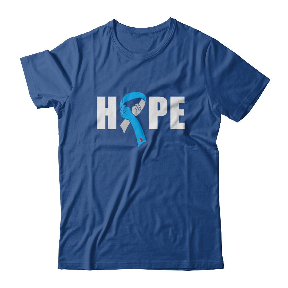 Hope Cure Fight T1D T2D Diabetic Diabetes Warrior-T-Shirt & Hoodie-Classic T-Shirt-Royal