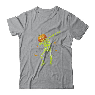 Funny Dabbing Skeleton Pumpkin Halloween Dab-T-Shirt & Hoodie-Classic T-Shirt-Sport Grey
