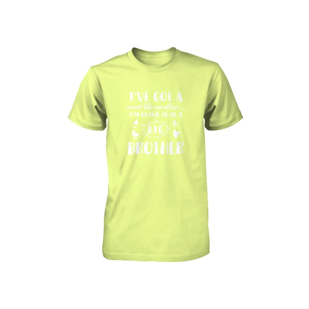 Secret Like No Other I'm Going To Be A Big Brother Youth-Youth Shirt-Youth T-Shirt-Neon Yellow