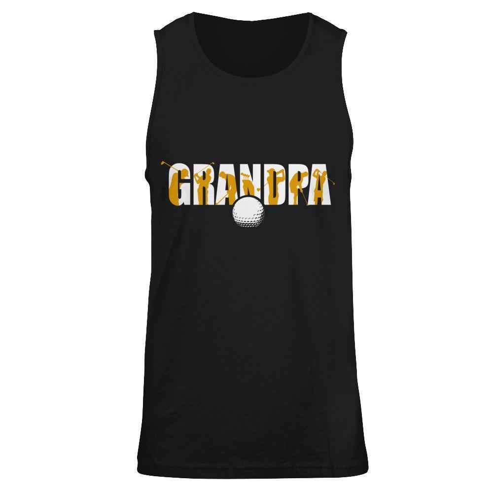 Golf Grandpa Father's Day-T-Shirt & Hoodie-Unisex Tank-Black
