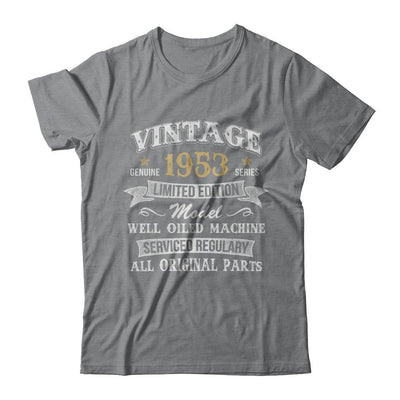 Vintage 68th Birthday Funny 1953 All Original Parts-T-Shirt & Hoodie-Classic T-Shirt-Sport Grey