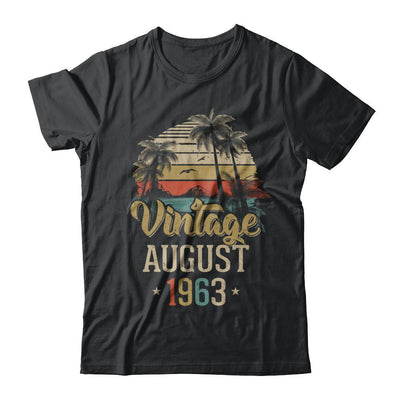 Retro Classic Vintage August 1963 58th Birthday Gift-T-Shirt & Hoodie-Classic T-Shirt-Black
