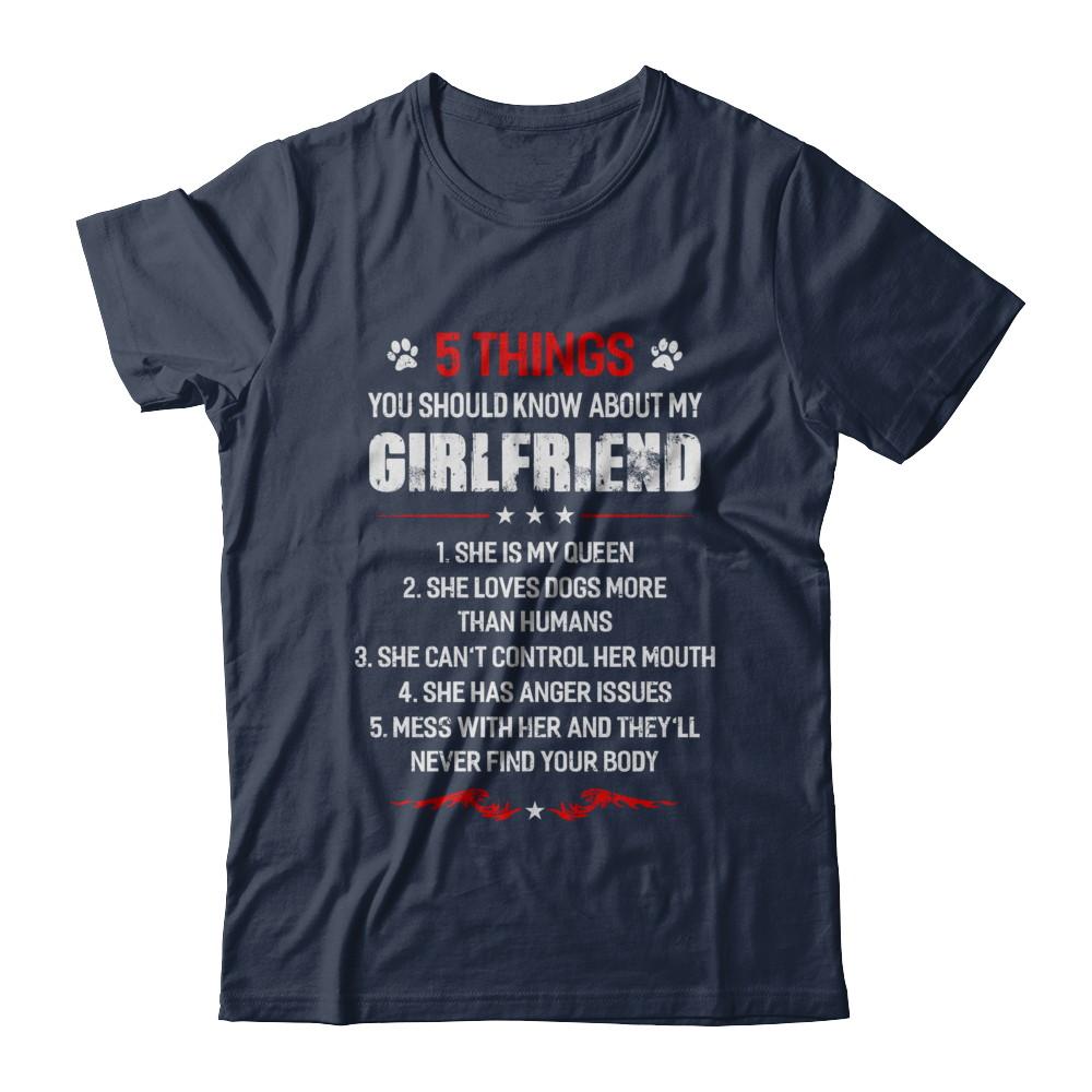 5 Things You Should Know About My Girlfriend Dogs Boyfriend-T-Shirt & Hoodie-Classic T-Shirt-Navy