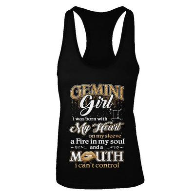 I'm A Gemini Girl Lipstick May June Funny Zodiac Birthday-T-Shirt & Tank Top-Women's Ideal Racerback Tank-Black