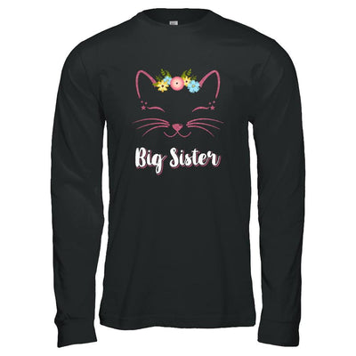 Kitty Cat Big Sister I'm Going To Be A Big Sister-T-Shirt & Tank Top-Long Sleeve T-Shirt-Black