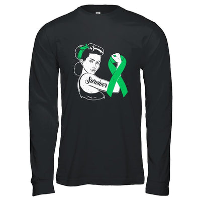 We Can Cure It Liver Cancer Green Awareness Survivor-T-Shirt & Hoodie-Long Sleeve T-Shirt-Black