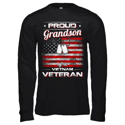 Proud Grandson Of A Viet Nam Veteran-T-Shirt & Hoodie-Long Sleeve T-Shirt-Black