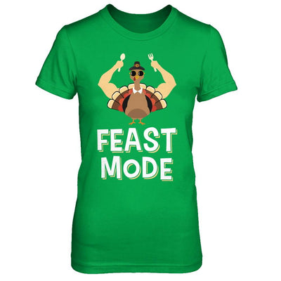 Feast Mode Food Funny Turkey Thanksgiving Day-T-Shirt & Sweatshirt-Women's T-Shirt-Irish Green