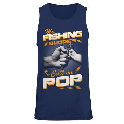My Fishing Buddies Call Me Pop-T-Shirt & Hoodie-Unisex Tank-Navy