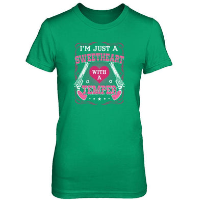 I'm Just A Sweetheart With A Temper-T-Shirt & Tank Top-Women's T-Shirt-Irish Green