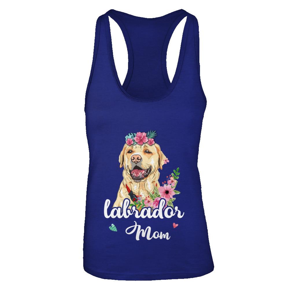 Labrador Mom Funny Dog Mom Gift Idea-T-Shirt & Tank Top-Women's Ideal Racerback Tank-Royal