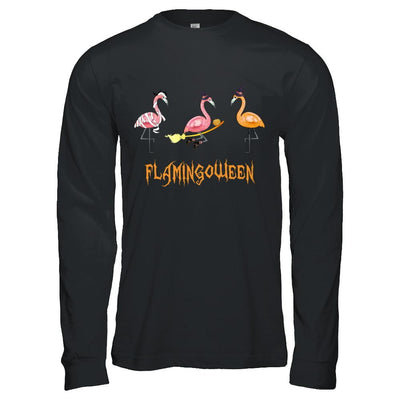 Funny Flamingoween Flamingo Halloween Gifts-T-Shirt & Hoodie-Long Sleeve T-Shirt-Black
