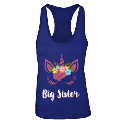 Unicorn Big Sister I'm Going To Be A Big Sister-T-Shirt & Tank Top-Women's Ideal Racerback Tank-Royal