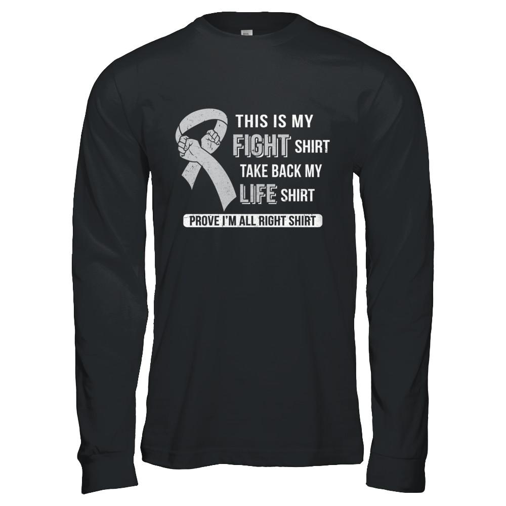 This Is My Fight Brain Cancer Diabetes Awareness-T-Shirt & Hoodie-Long Sleeve T-Shirt-Black
