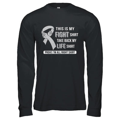 This Is My Fight Brain Cancer Diabetes Awareness-T-Shirt & Hoodie-Long Sleeve T-Shirt-Black