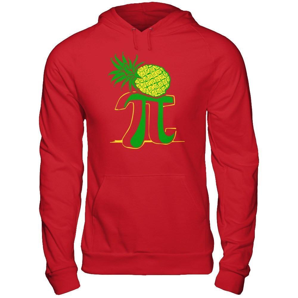 Funny Pi-Neapple Tshirt - Pi Day 2017 Gift Tee-T-Shirt & Hoodie-Pullover Hoodie-Red