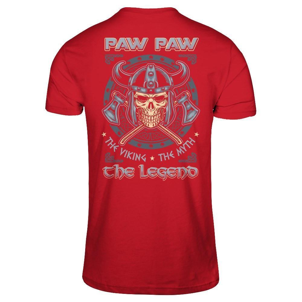 Paw Paw The Viking The Myth The Legend-T-Shirt & Hoodie-Classic T-Shirt-Red