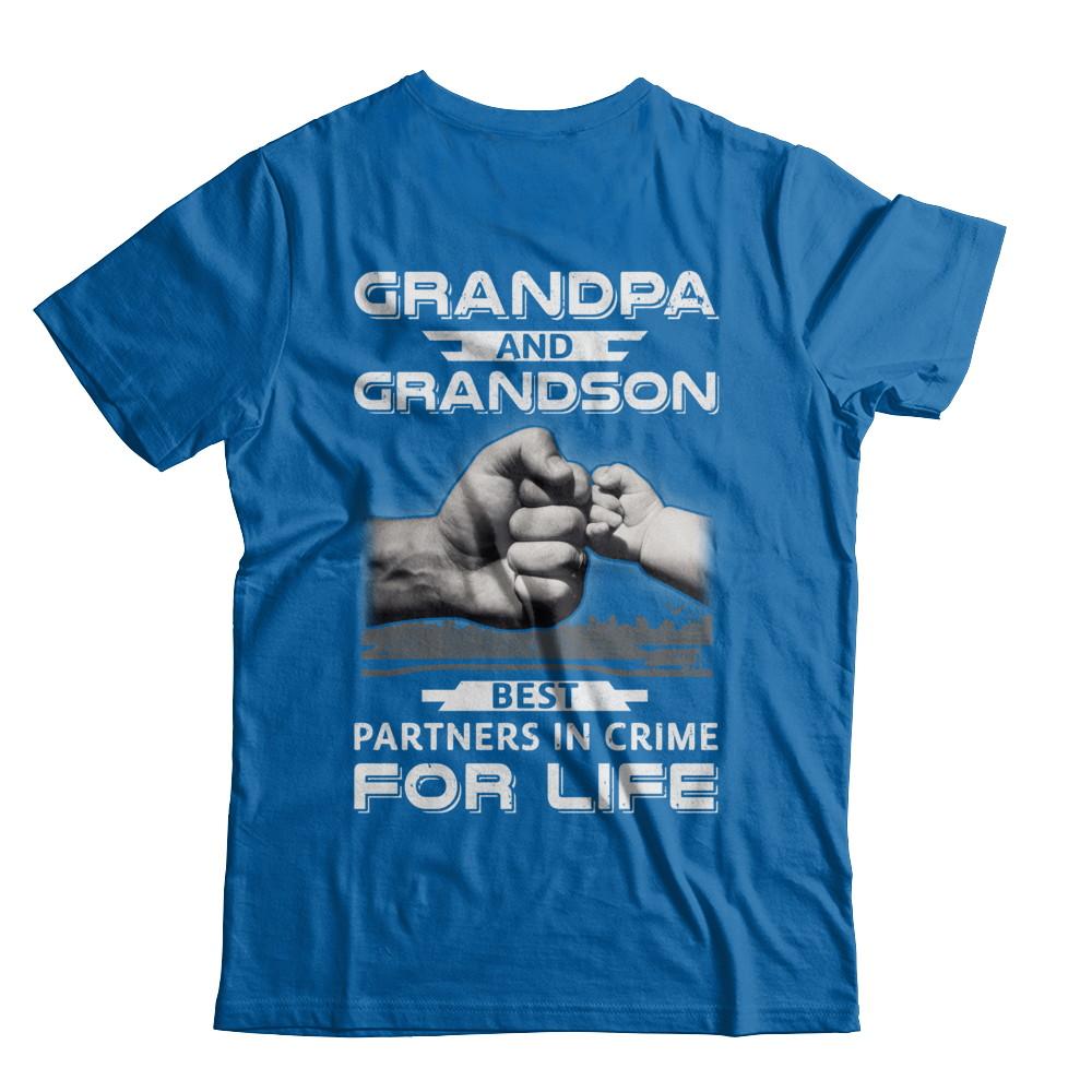 Grandpa And Grandson Best Partners In Crime For Life-T-Shirt & Hoodie-Classic T-Shirt-Royal