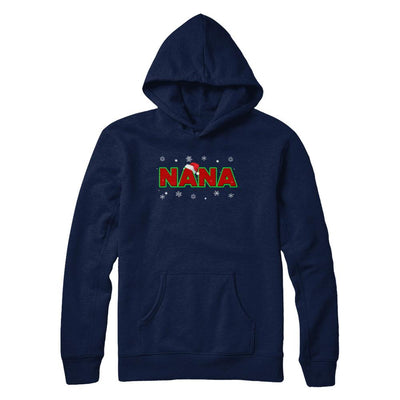 Nana Christmas Santa Ugly Sweater Gift-T-Shirt & Sweatshirt-Pullover Hoodie-Navy