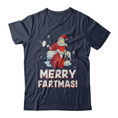Funny Merry Fartmas Santa Claus Farting Christmas-T-Shirt & Sweatshirt-Classic T-Shirt-Navy