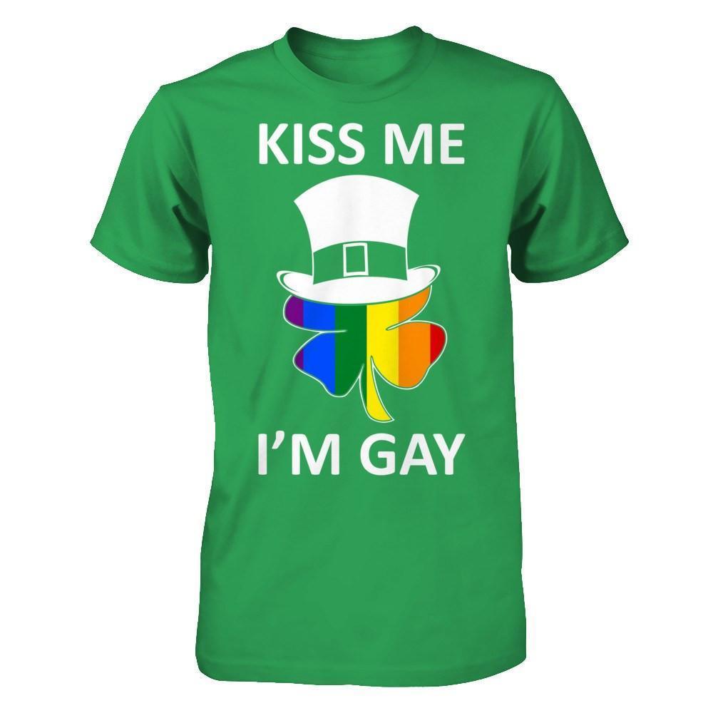 Kiss Me I'm Gay Lgbt St Patrick's Day-T-Shirt & Hoodie-Premium T-Shirt-Kelly Green
