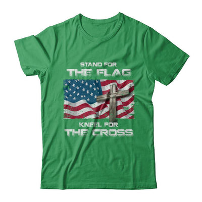 Stand For The Flag Kneel For The Cross-T-Shirt & Hoodie-Premium T-Shirt-Kelly Green