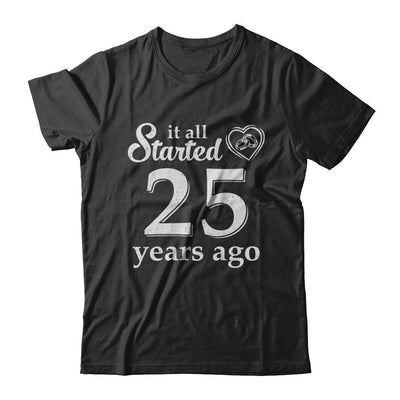 25Th Wedding Anniversary Married Couples 1996 Husband Wife-T-Shirt & Hoodie-Classic T-Shirt-Black