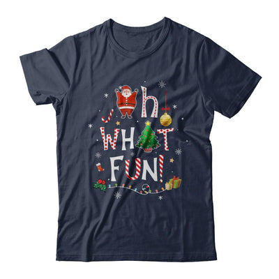 Oh What Fun Christmas Tree Funny Xmas-T-Shirt & Sweatshirt-Classic T-Shirt-Navy