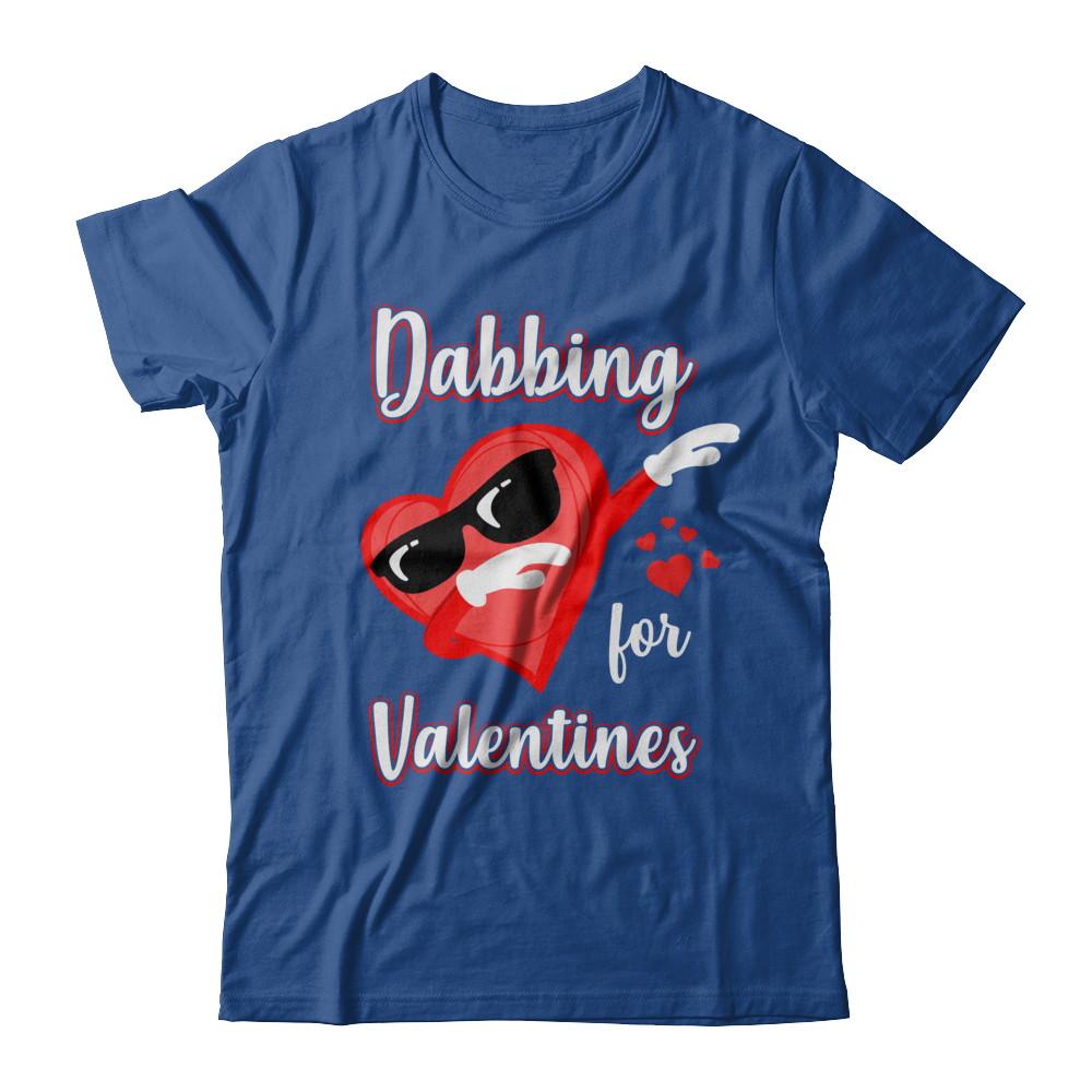 Dabbing For Valentines Day Cute Funny Heart Love-T-Shirt & Hoodie-Classic T-Shirt-Royal