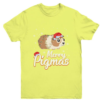 Merry Pigmas Funny Guinea Pig Santa Hat Christmas Gift Youth-Youth Shirt-Youth T-Shirt-Daisy